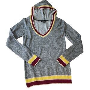 Seductions V Neck Hooded Sweater Size Large